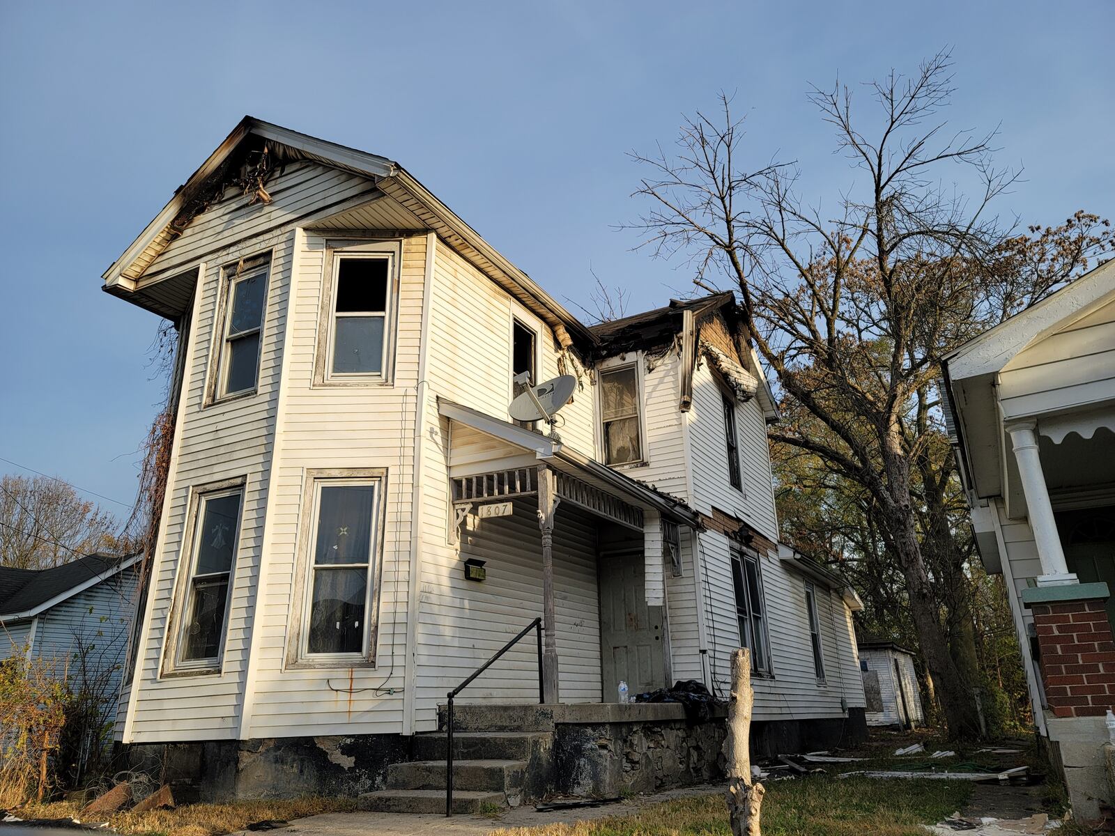 Middletown firefighters are back at the scene of a house fire that happened Wednesday night in the 1800 block of North Avenue. Police and firefighters reasonably believe the cause of the fire was incendiary in nature and will be shipping evidence to the state crime lab for analysis. The house was under renovation and no one was living in the two-story house. NICK GRAHAM/STAFF