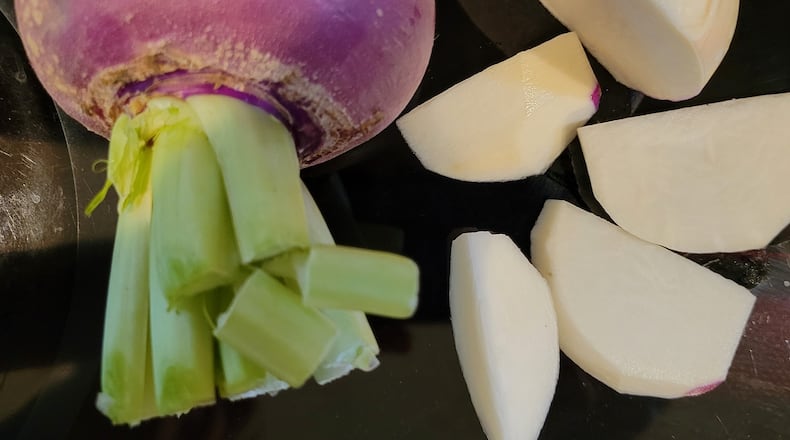 Turnips can be cooked and mashed like potatoes. In fact, the two vegetables can be cooked and mashed together. CONTRIBUTED