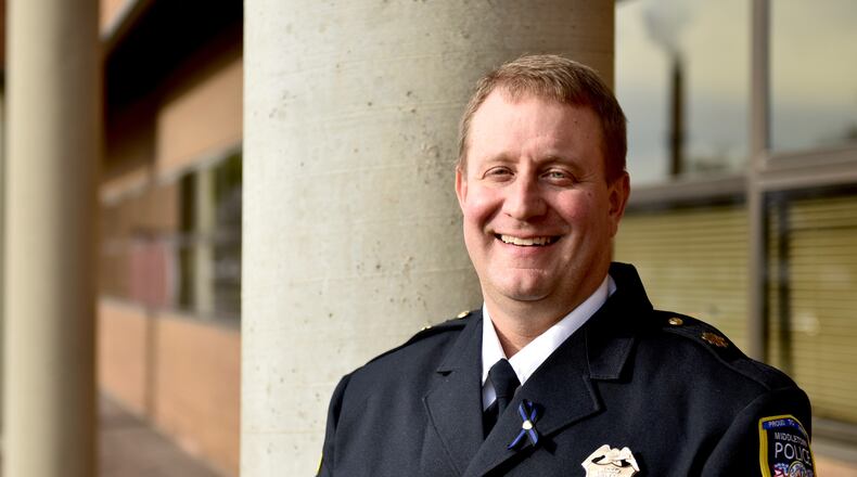 David Birk, a 22-year veteran on the Middletown police force, recently was named its police chief. NICK GRAHAM/STAFF
