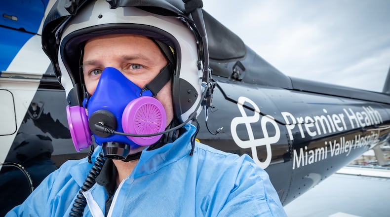 Premier Health has acquired and implemented aviation-specific masks for CareFlight Air and Mobile Services. The P100 Tiger Performance Masks are utilized industry wide for air medical transport. The high-quality, aviation-specific, reusable P100 respirator masks protect up to 99.97% of airborne particles. PREMIER HEALTH