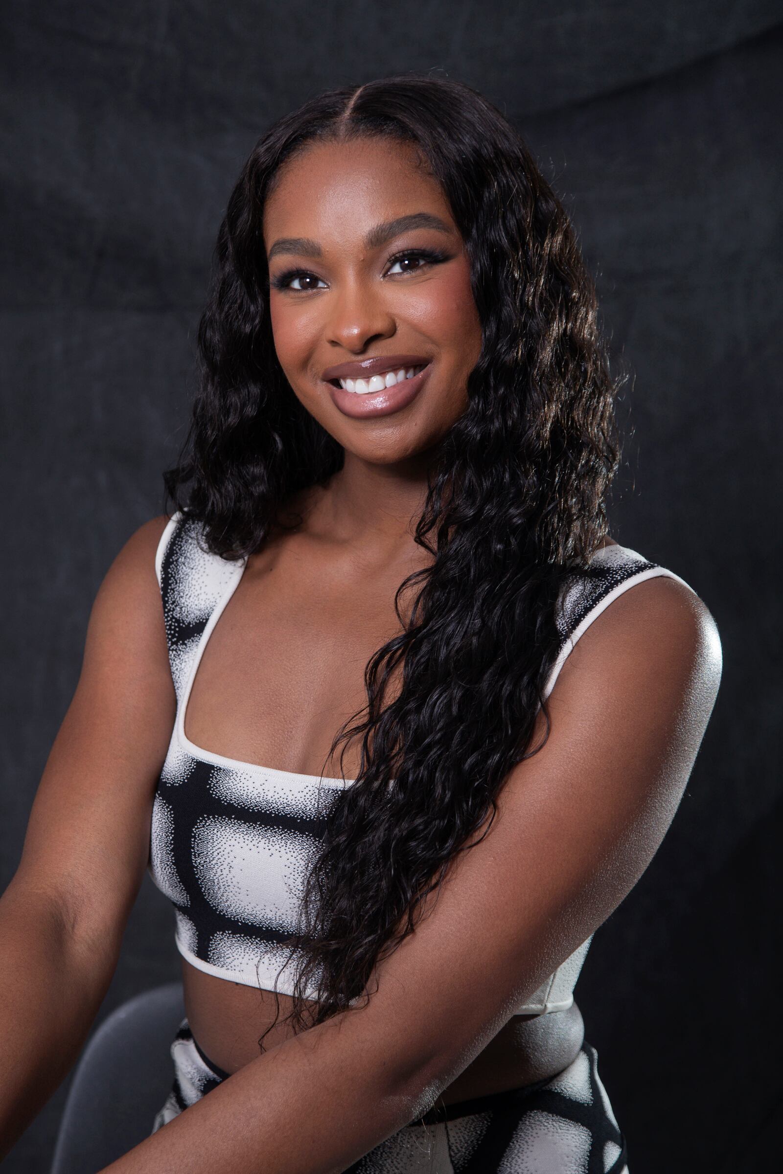 Coco Jones poses for a portrait on Monday, April 21, 2025, in New York. (Photo by Andy Kropa/Invision/AP)