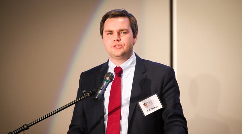 New York Times best-selling author JD Vance is set to be one of the keynote speakers at the Butler County GOP’s Lincoln Day Dinner in March 2016. GREG LYNCH/STAFF