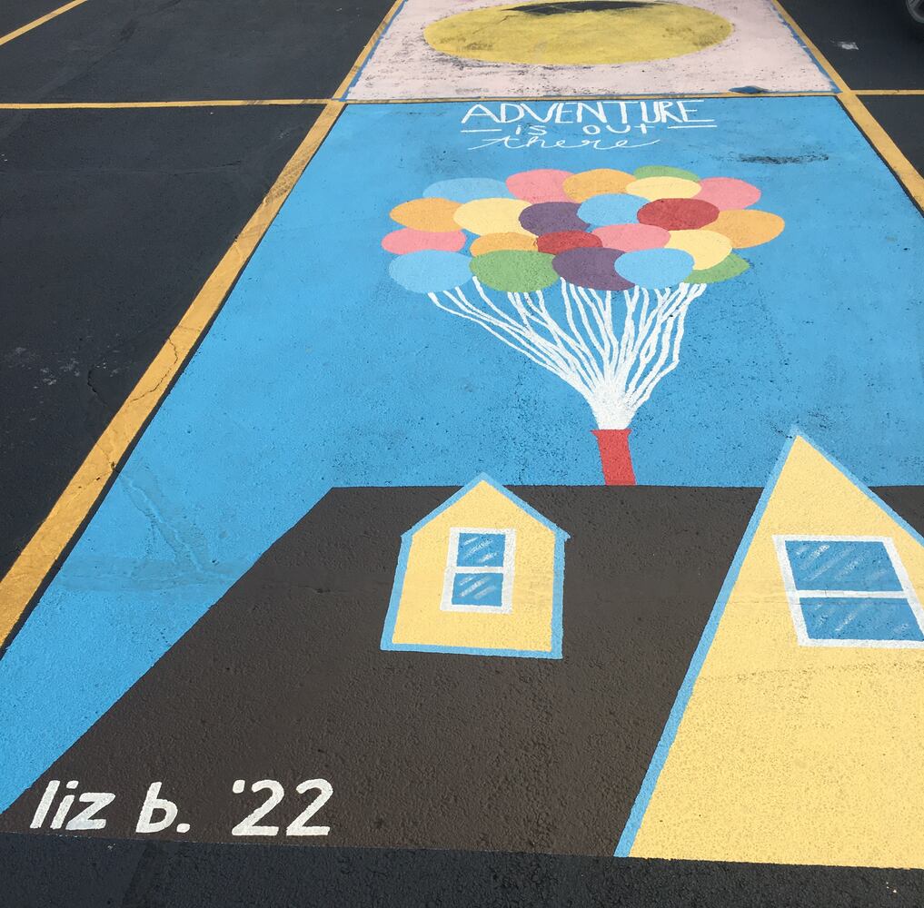 Badin senior parking lot spaces