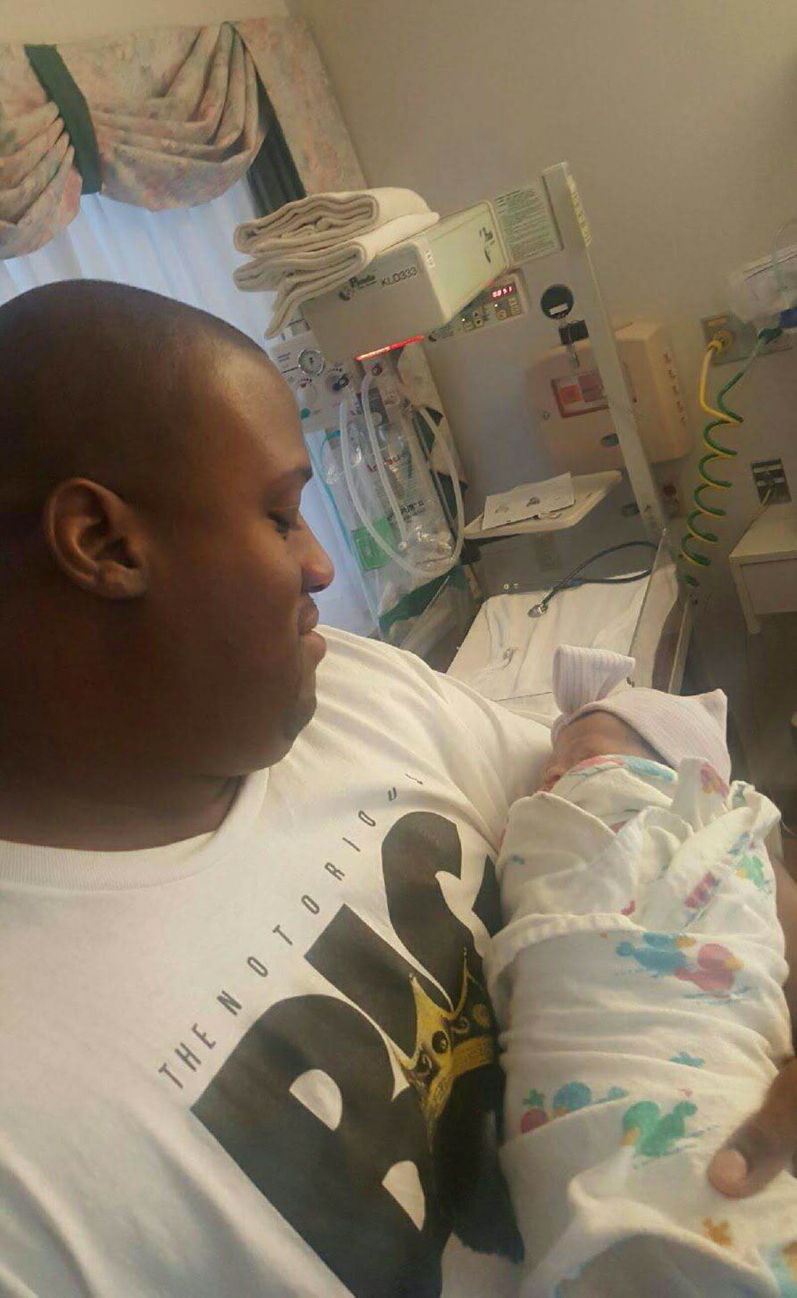 Steven Alston holds his daughter, Shiloh, the day she was born. Shiloh was found unresponsive in her crib 21 days later. SUBMITTED PHOTO