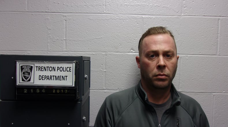Dustin F. Pedersen, 36, of Trenton, has been charged with one count of aggravated robbery for allegedly robbing the Fifth Third Bank on West State Street on Dec. 16. COURTESY TRENTON POLICE