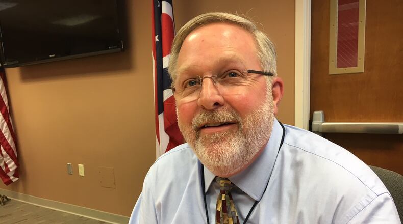 Hamilton City Schools Superintendent Larry Knapp, who is under contract for only the upcoming 2018-2019 school year starting Wednesday, said the district is looking to continue its recent improvement in academics while enhancing school security. Classes for the 10,000-student school system start Aug. 8. MICHAEL D. CLARK/STAFF