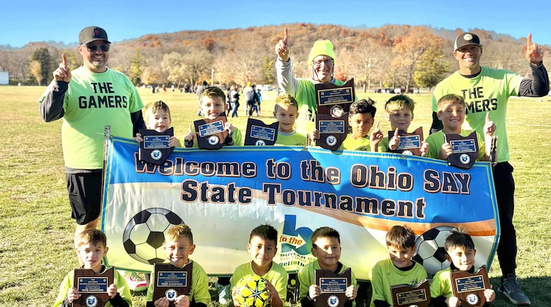 Hamilton SAY Soccer’s 7- and 8-year-old passers soccer team won the state championship on Sunday at Joyce Park. SUBMITTED PHOTO