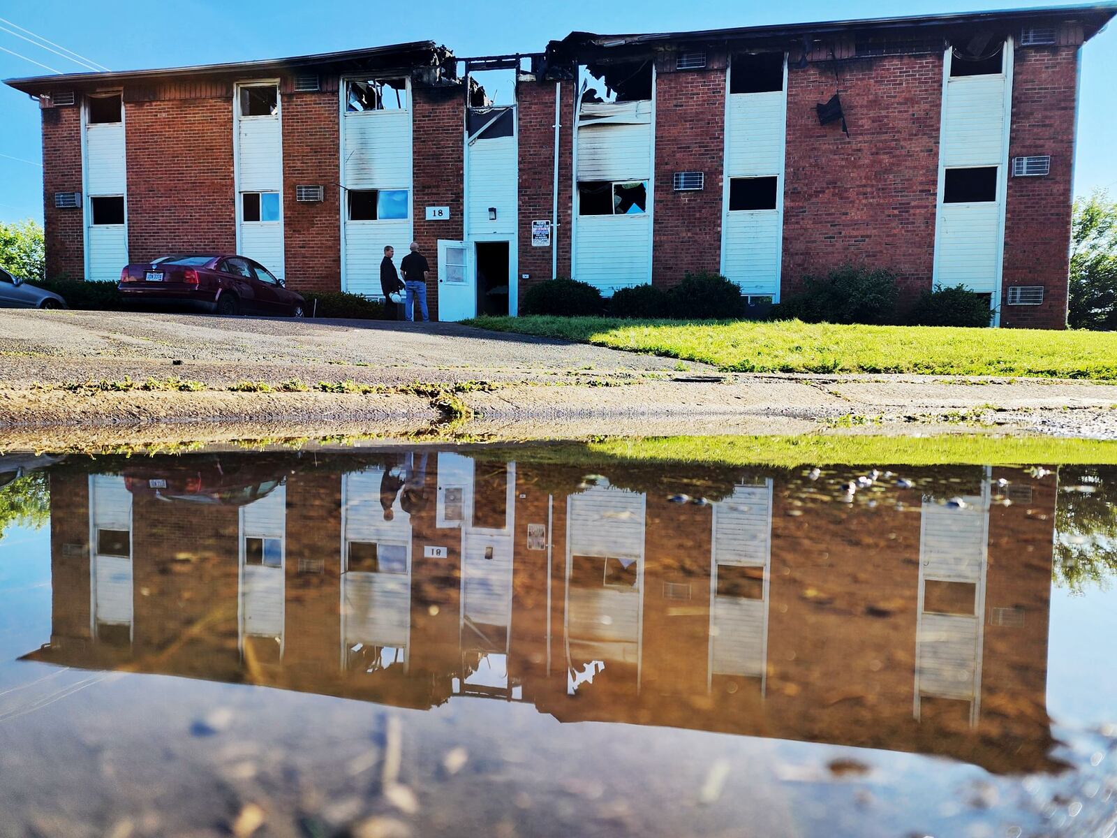 Fire destroyed an apartment building at 18 Beth Lane in Hamilton Thursday, June 1, 2023. NICK GRAHAM/STAFF