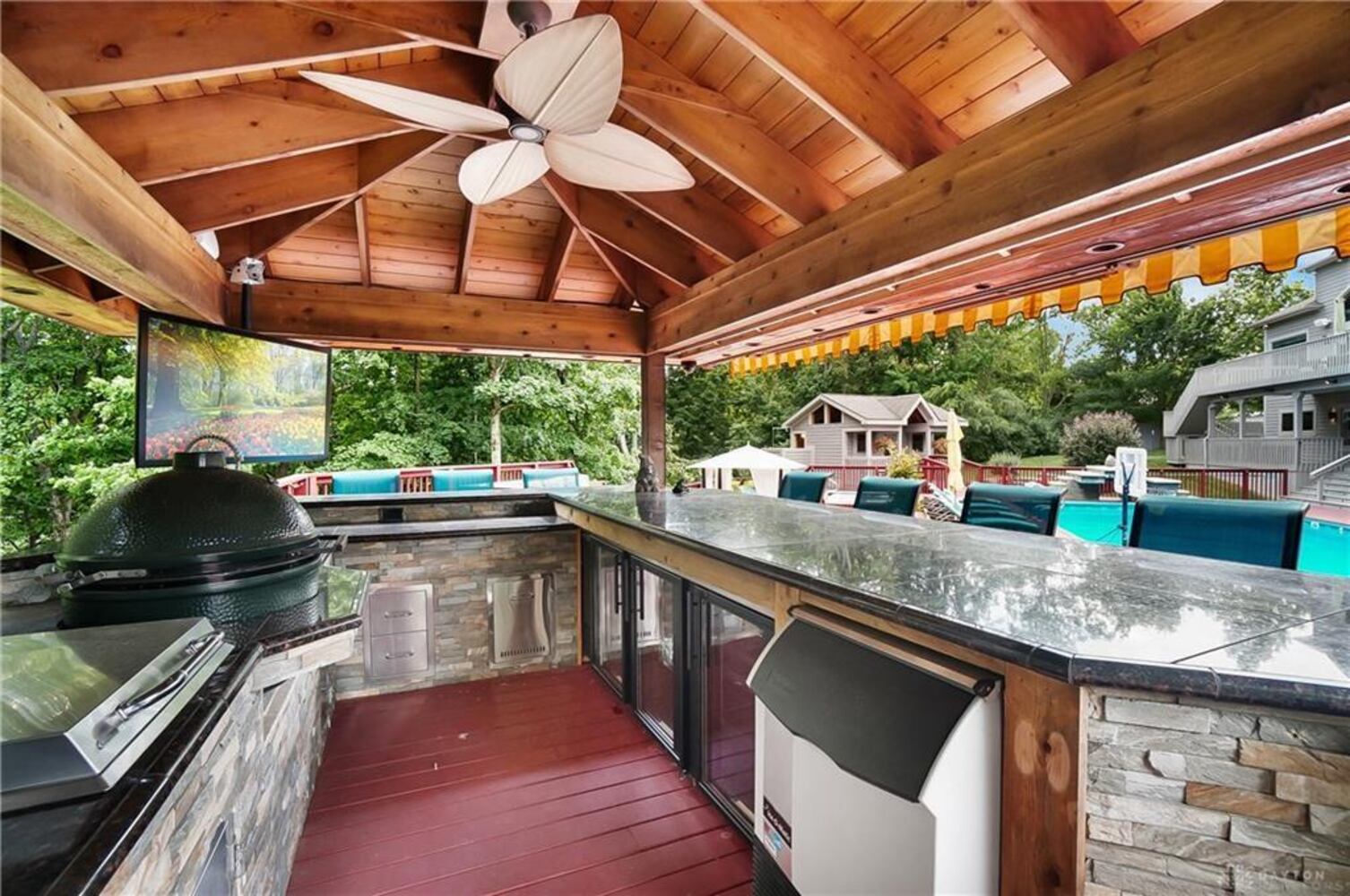 PHOTOS: Spectacular $1.8M luxury home on market with pool, golf simulator