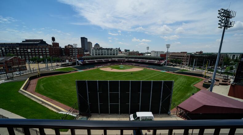 Centerfield Flats, located at 204 Sears St. in downtown Dayton across from Day Air Ballpark (formerly Fifth Third Field) started leasing apartments in Fall 2019. Stunning views of the ballpark and downtown highlight this addition to the Water Street District. The Club House features a community room and patio with two rows of ballpark seats so residents can watch Dragons games in 2021 without leaving the apartment complex. The Centerfield Flats project is a joint venture of Crawford Hoying and Woodard Development. For leasing information, visit www.centerfieldflats.com. TOM GILLIAM / CONTRIBUTING PHOTOGRAPHER