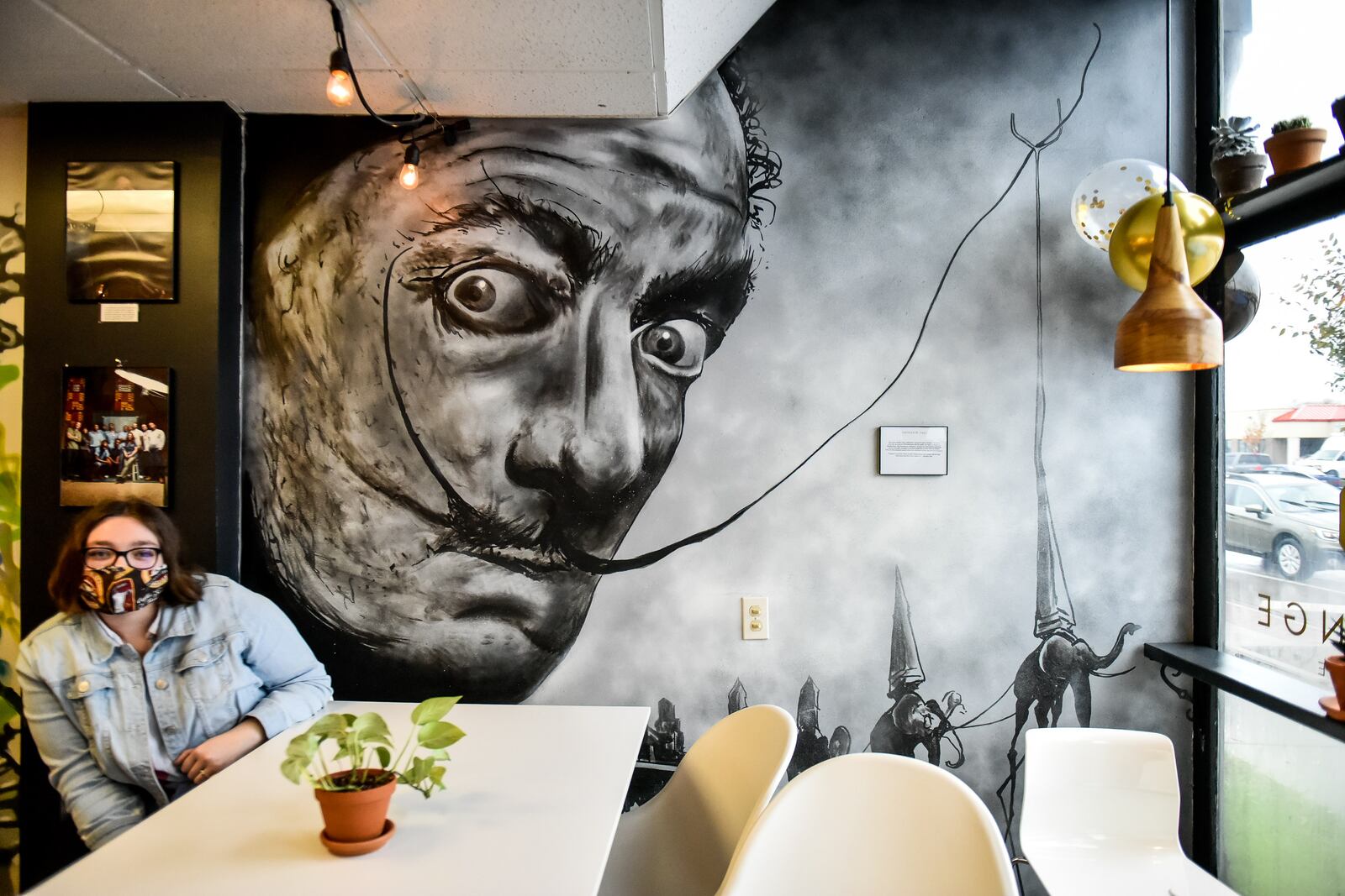 The Fringe Coffee Shop on High Street in Hamilton held a grand opening Thursday, October, 29, 2020. The Fringe Coffee House is an indoor street art gallery/coffee shop that was created to employ and empower those who have been incarcerated. NICK GRAHAM / STAFF