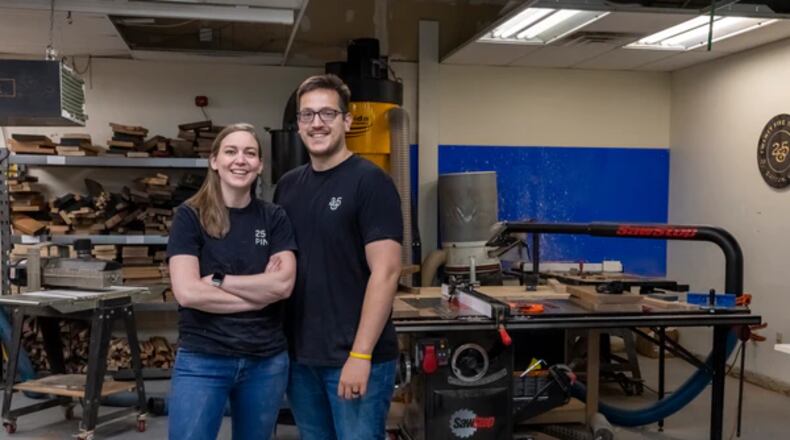 Kristina Molinaro, with husband Nick, who owns Twenty Five and Pine. Contributed