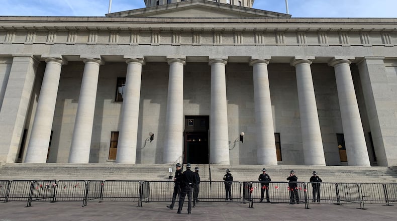 Fencing and additional troopers have been added to protect the Ohio Statehouse during protests in the coming days.