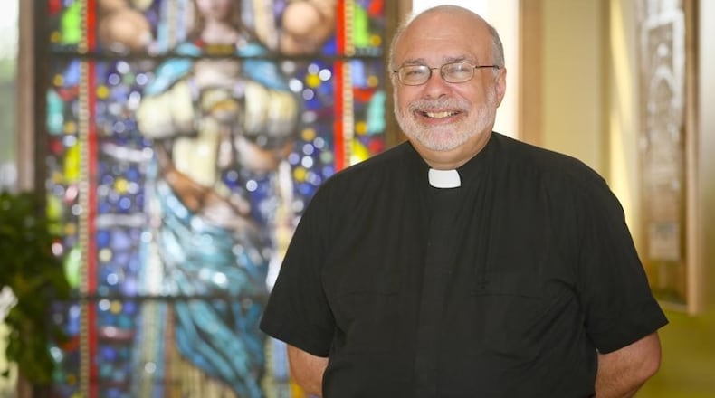 The Rev. Geoff Drew who served as pastor of St. Maximilian Kolbe Catholic Church in Liberty Twp. from 2009-2018, is accused of raping an altar boy decades ago. STAFF FILE