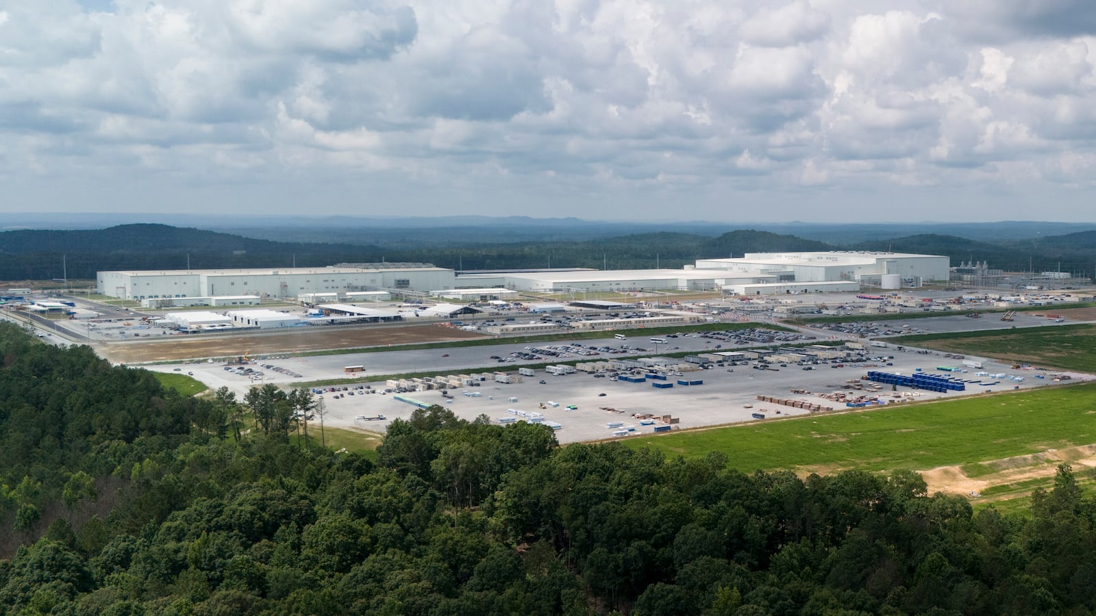 The SK, Hyundai Joint Battery Plant is seen Friday, June 27, 2025, in Bartow County, Ga. (AP Photo/Mike Stewart)