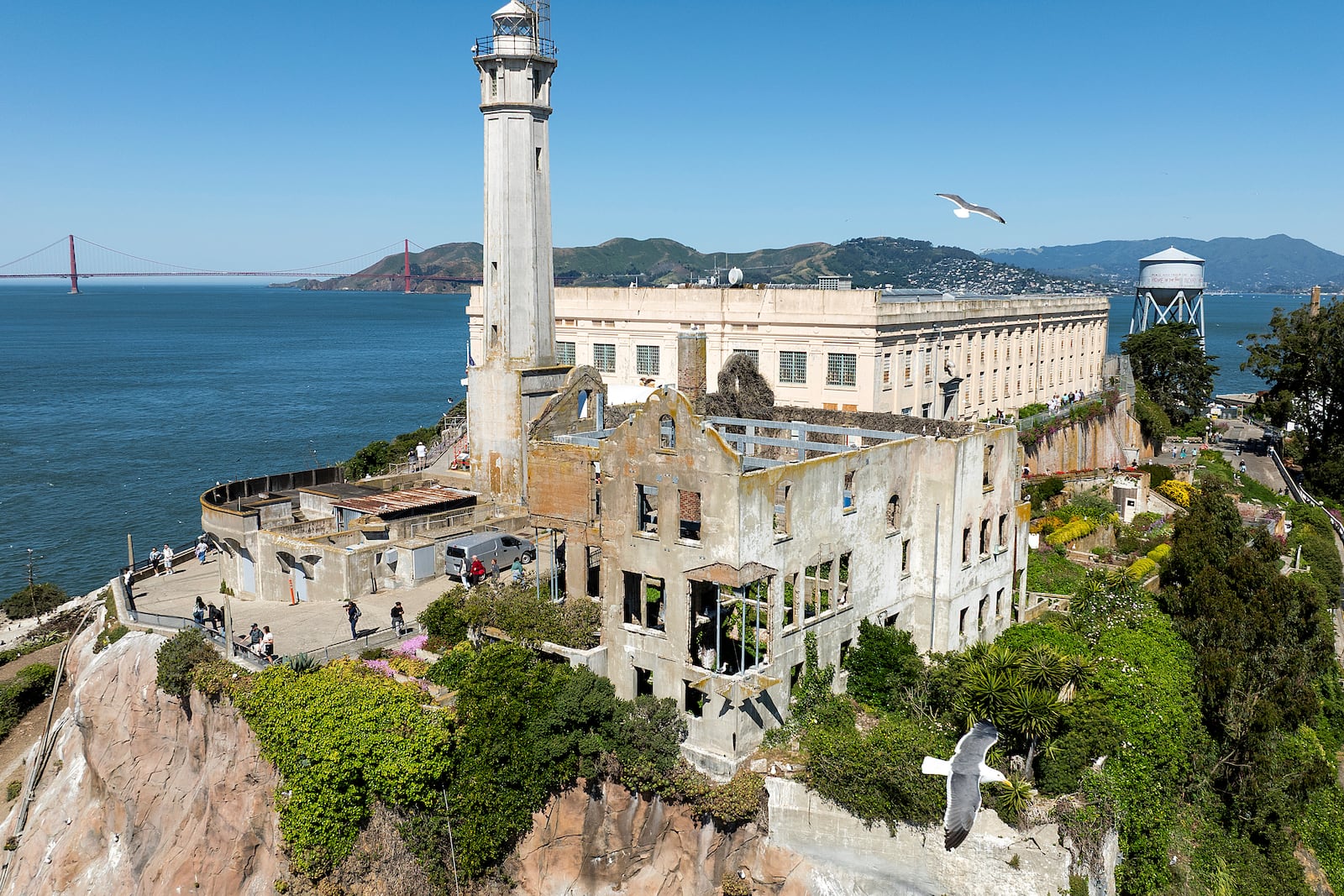 FILE - Alcatraz Island is pictured on Monday, May 5, 2025, in San Francisco. (AP Photo/Noah Berger, File)
