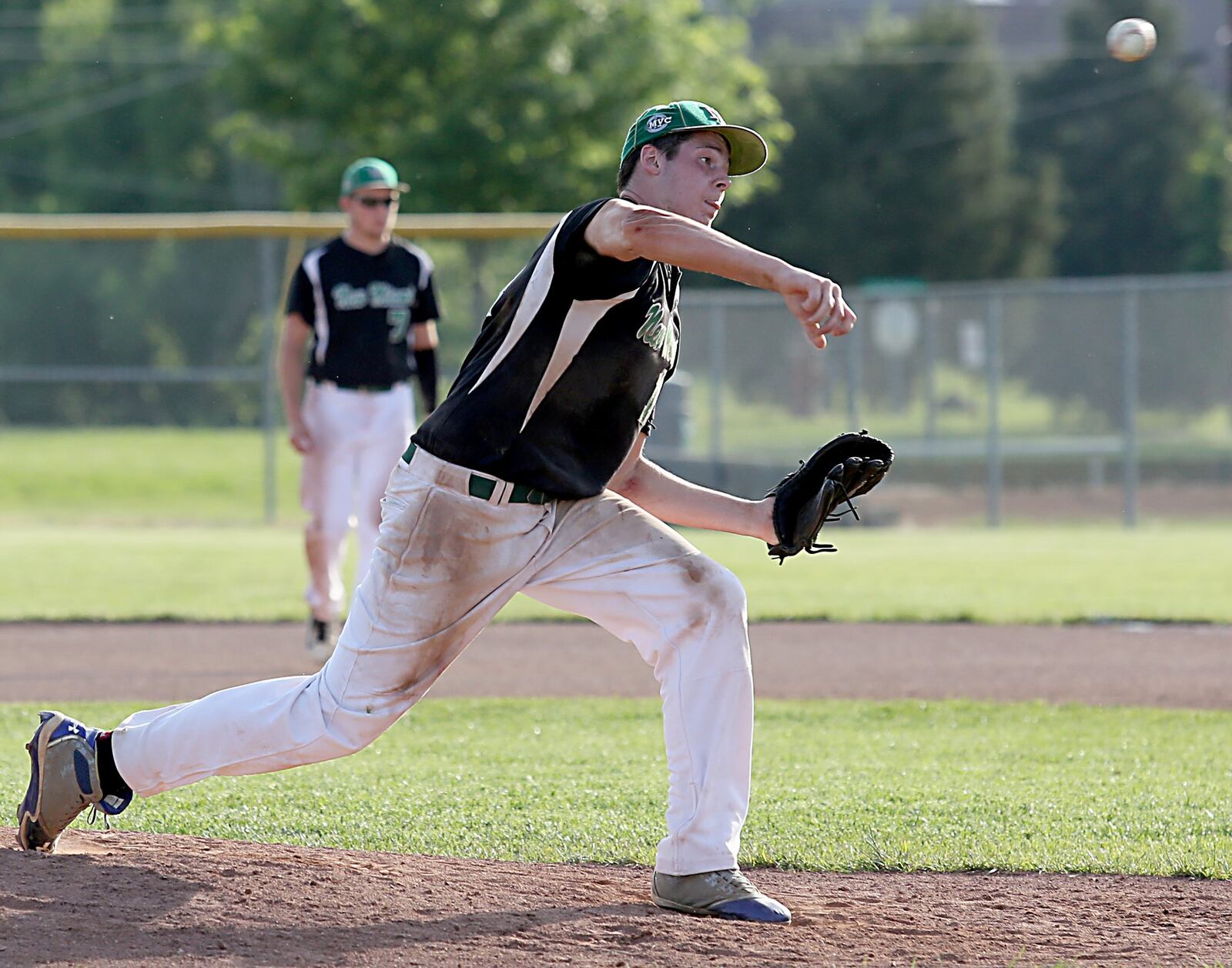 New Miami’s Wayden McIntyre delivers a pitch during Wednesday’s Division IV sectional final against Miami Valley Christian Academy at Kings. CONTRIBUTED PHOTO BY E.L. HUBBARD