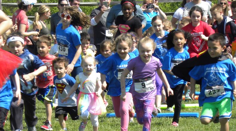 Running superheroes will make a difference in children during the Big Brothers/Big Sisters of Butler County’s third annual Run 4 Kids on Sunday, April 30, at Voice of America Park. CONTRIBUTED