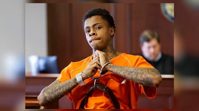 Denzel Fuller, 23, pictured here during his arraignment on Aug. 16, 2022 in Butler County Common Pleas Court, was sentenced to up to 25 1/2 years for killing his uncle, Terry Fuller, in Middletown. NICK GRAHAM/FILE