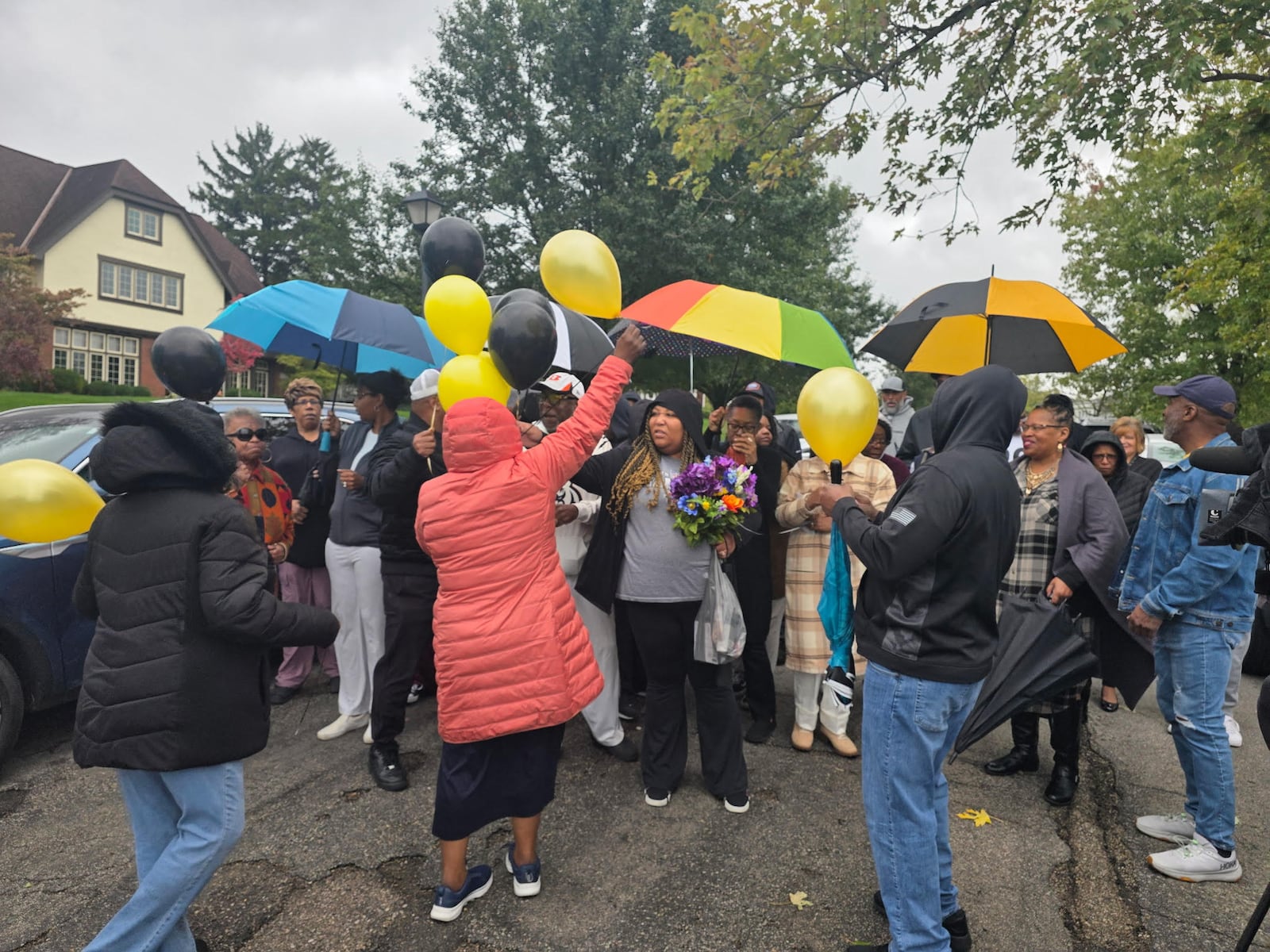 Family and friends of Stephen Howard, 58, who was killed in a Aug. 23 car crash, gathered Sunday at the crash site as a "call for justice." CONTRIBUTED