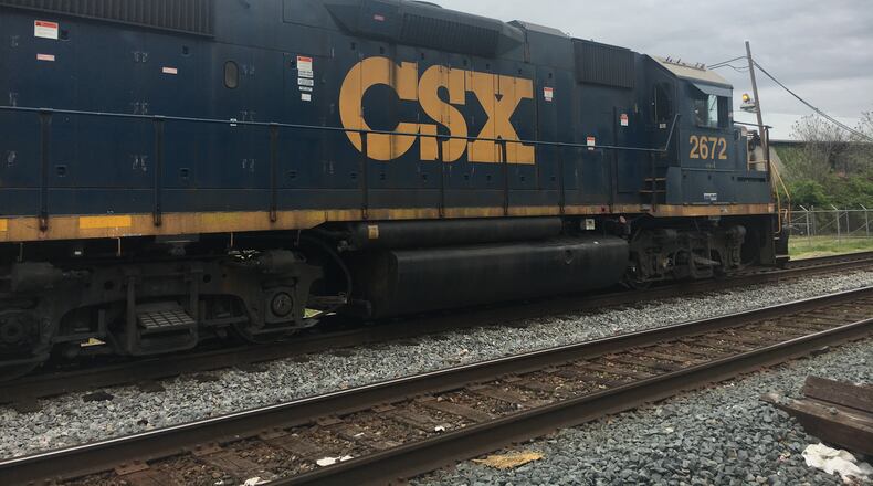 A person was reportedly struck by a train in Hamilton on Wednesday, April 24, 2019. MICHAEL D. PITMAN / STAFF