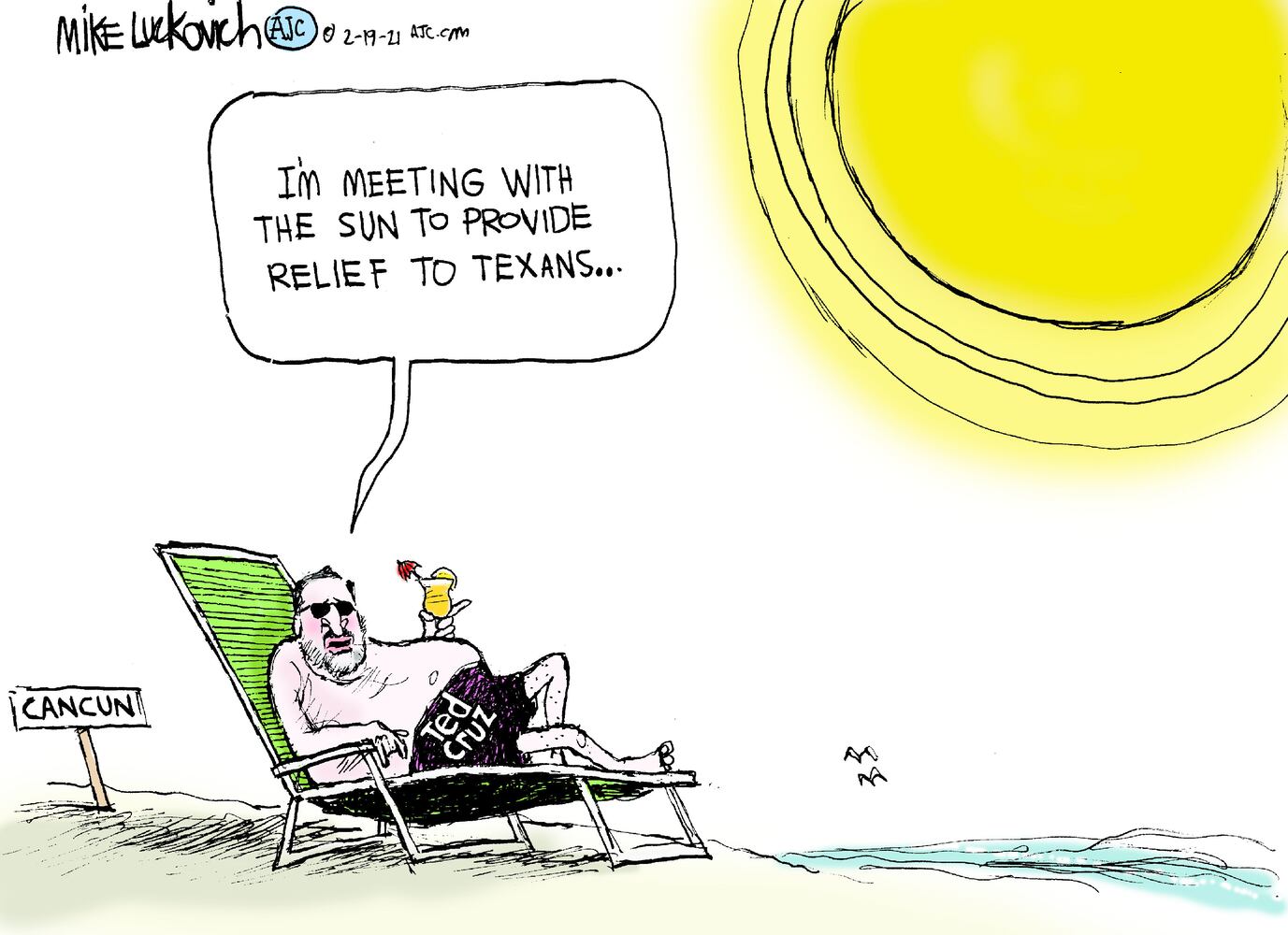 Week in cartoons: Frigid Texas, Rush Limbaugh and more