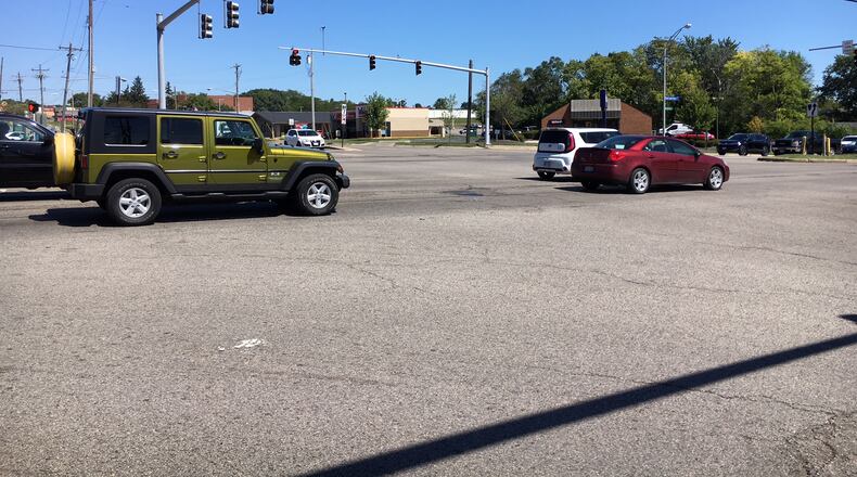 The intersection of South Breiel Boulevard and Ohio 122/Roosevelt Boulevard could be getting several safety improvements 100 percent funded by the Ohio Department of Transportation. If Middletown City Council gives its final approval on Sept. 17, the $2.4 million project could begin in 2021. ED RICHTER/STAFF
