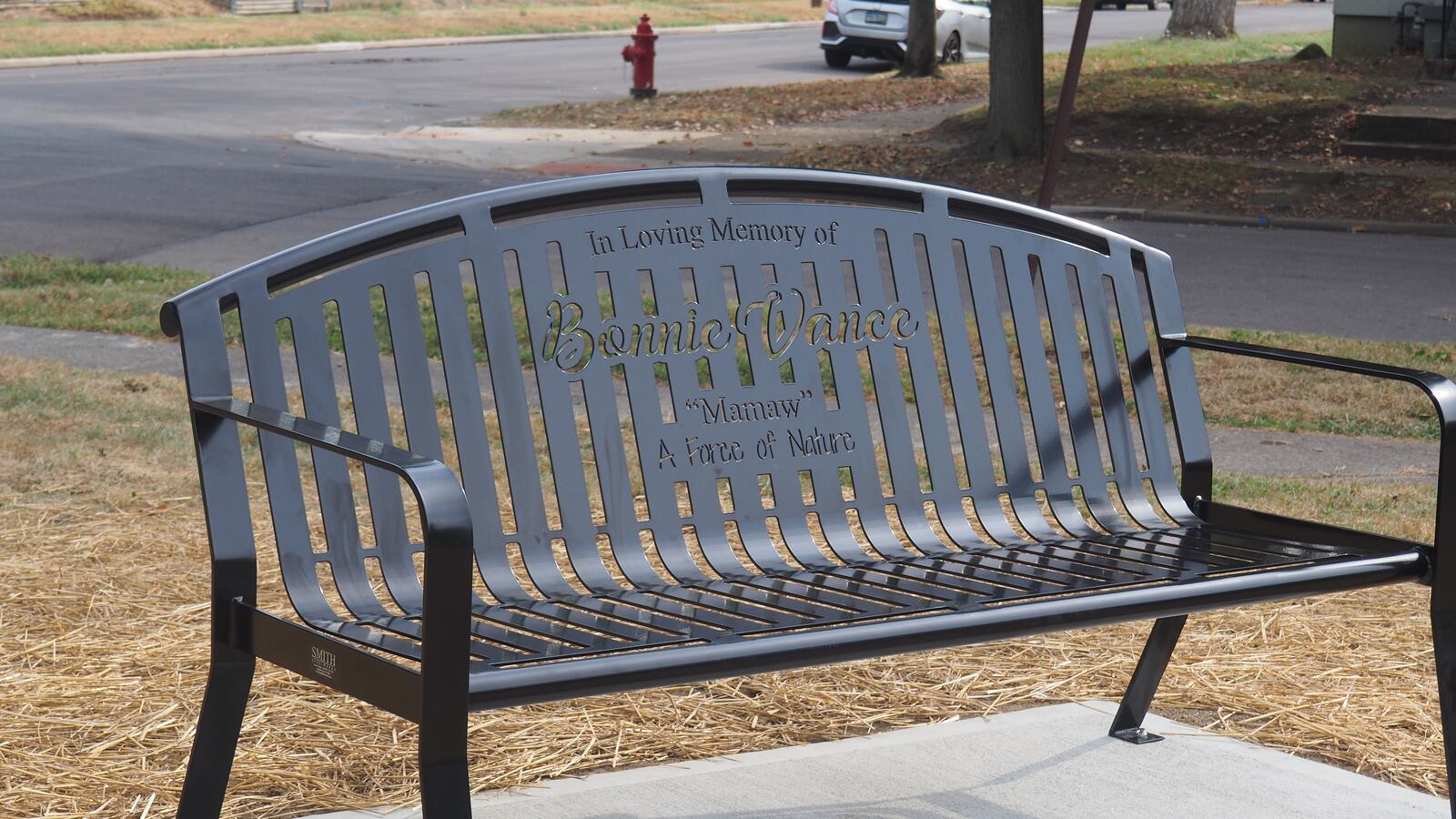 The final design for the memorial bench was approved by Beverly Vance-Aikins, JD and Usha Vance and other members of the Vance family. BRYN DIPPOLD/STAFF