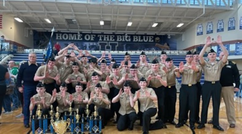 The winning tradition for Hamilton High School’s celebrated JROTC program recently added more trophies captured by its U.S. Navy student cadets. In regional NJROTC competition hosted at the school, student members sweep top honors in three categories - academics, athletics, and drill championships. Thanks to their wins, the squad of dedicated teens now advance to Florida for national competition. (Provided Photo\Journal-News)