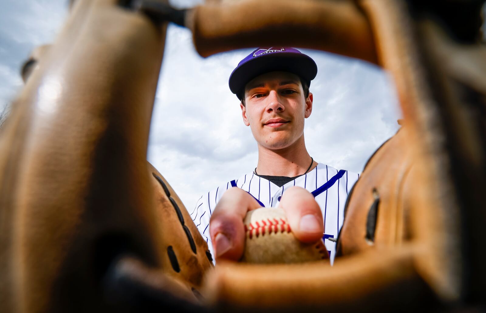 Ethan Applegate is a senior pitcher for Middletown Middies baseball team. NICK GRAHAM/STAFF