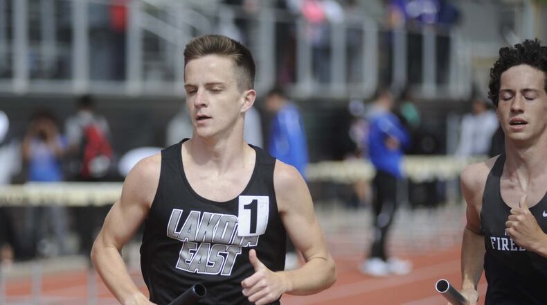 Lakota East’s Dustin Horter competes during the Wayne Invitational track & field meet Thursday, April 27, 2017. MARC PENDLETON/STAFF