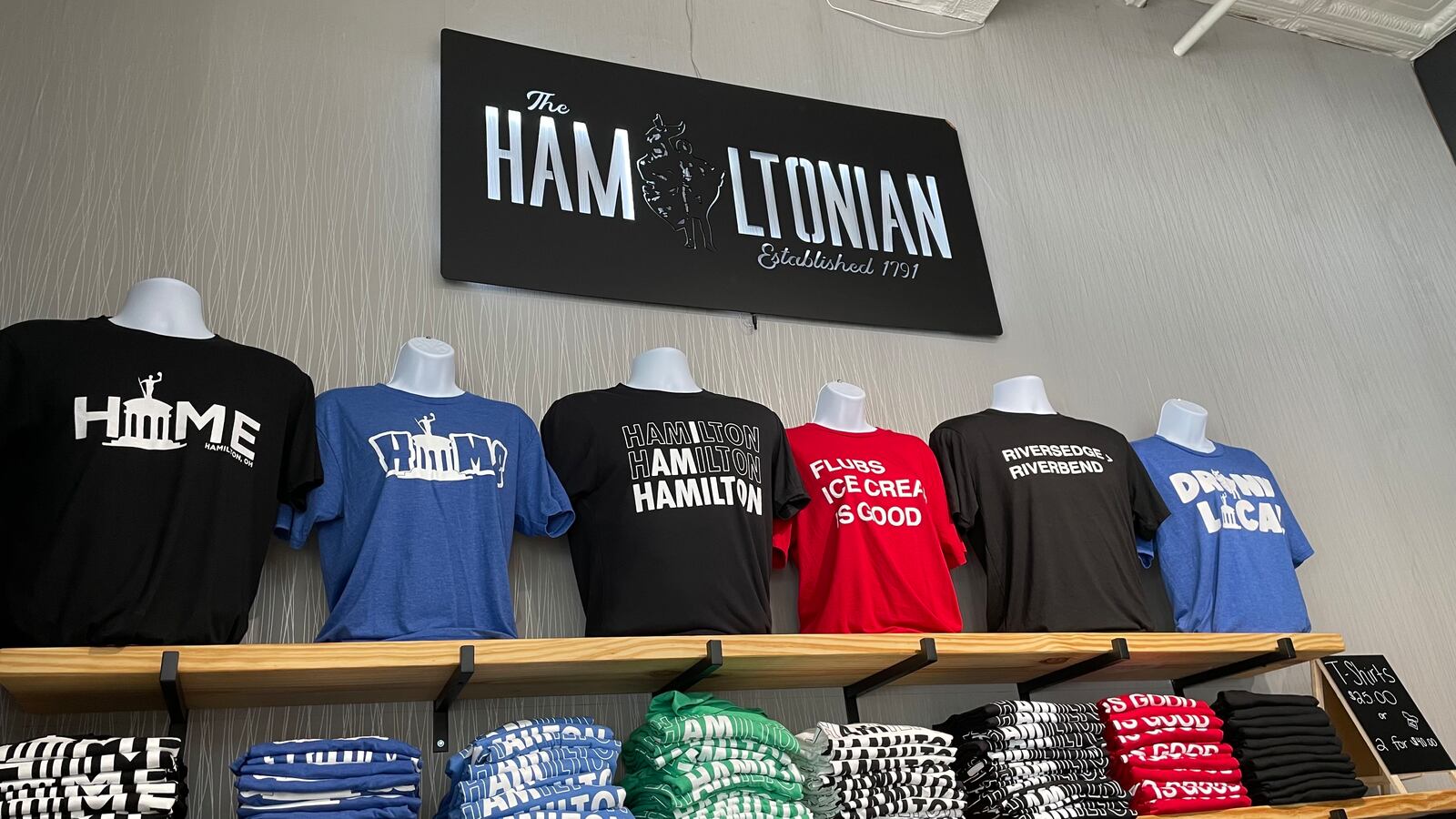 The Hamiltonian, a magazine that covers Hamilton news, events, organizations, and activities, relocates to 224 High St. in downtown as it opens its retail shop featuring exclusive Hamilton merchandise. MICHAEL D. PITMAN/STAFF 