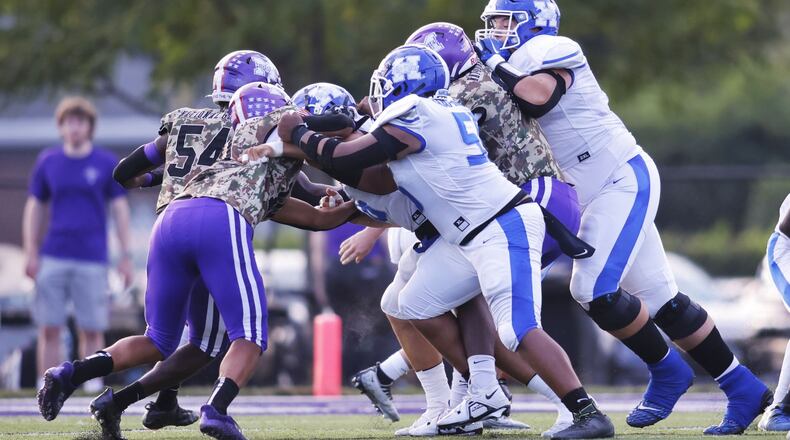 Hamilton defeated Middletown 17-0 in their football game Friday, Sept. 2, 2022 at Barnitz Stadium in Middletown. NICK GRAHAM/STAFF