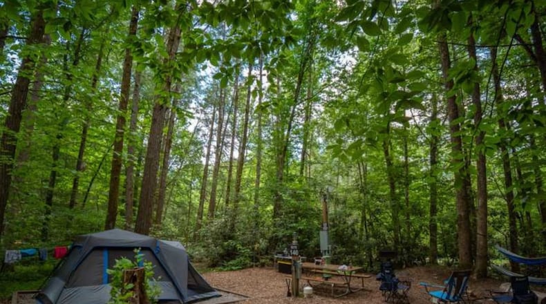 Camp booking website Campspot says the Greenbrier Campground near the Great Smoky Mountains is No. 3 on its list of trending spots to camp during National Parks Week. CONTRIBUTED/CAMPSPOT
