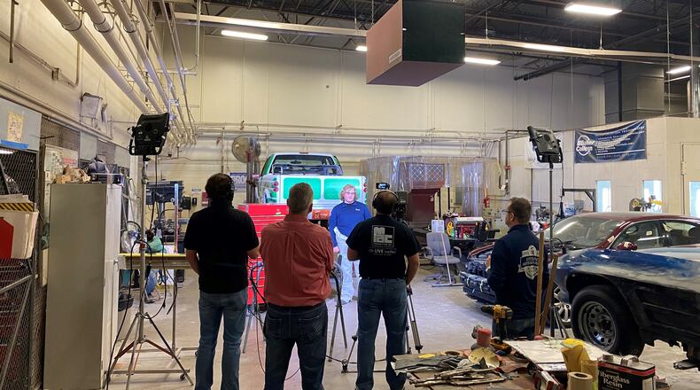 The annual practice of having hundreds of Butler County high school sophomores bussed to Butler Tech schools to tour and decide whether they want to apply for next school year was shut down by coronavirus. Butler Tech officials instead are now experimenting with a virtual, interactive program where students, such as the one pictured, talk about their programs. (Provided Photo\Journal-News)