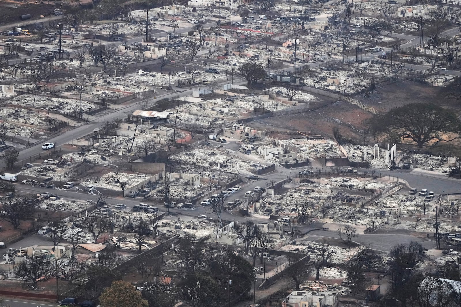 FILE - Wildfire wreckage is seen on Aug. 10, 2023, in Lahaina, Hawaii. (AP Photo/Rick Bowmer, File)