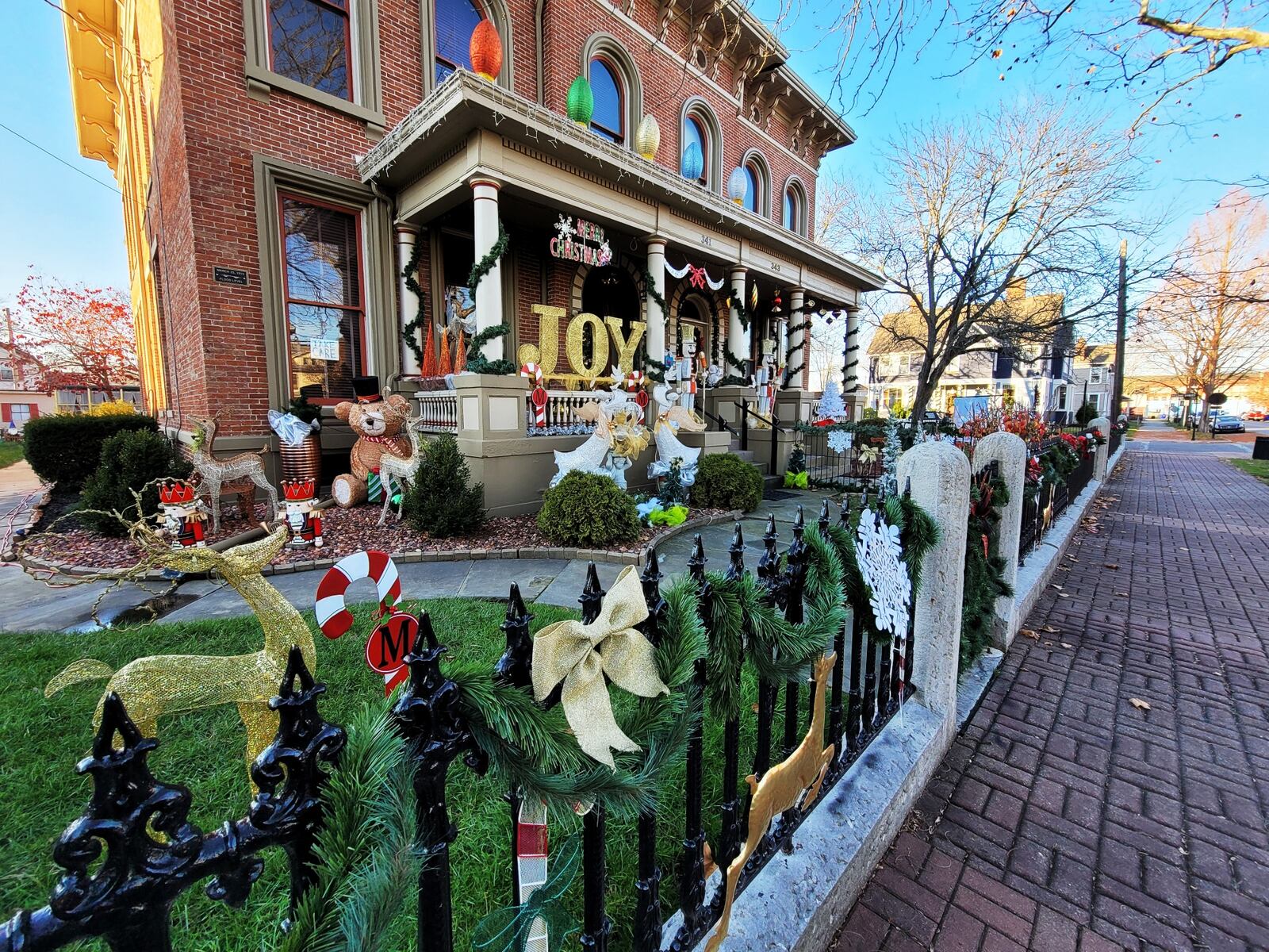 Many homes in German Village are decorated for Saturday's Light Up German Village, which will operate from 6-9 p.m. NICK GRAHAM / STAFF