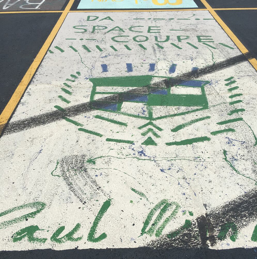 Badin senior parking lot spaces