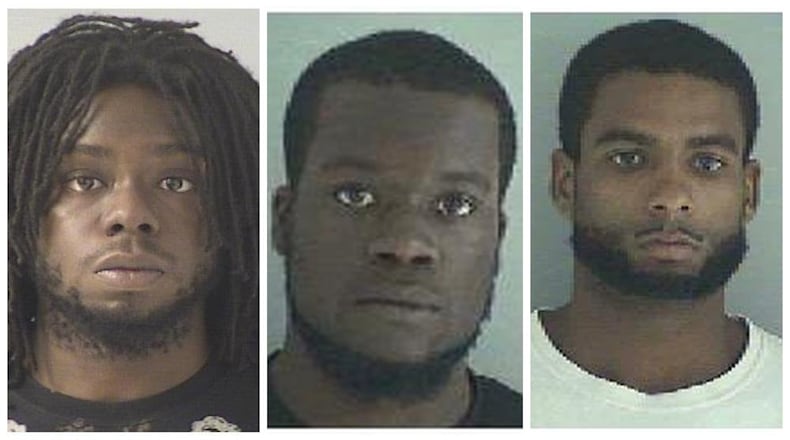 From left: Roger Richard Michael Simpson; Elijah Lee Mincy; and Rodney Adrian Louis Gibson II
