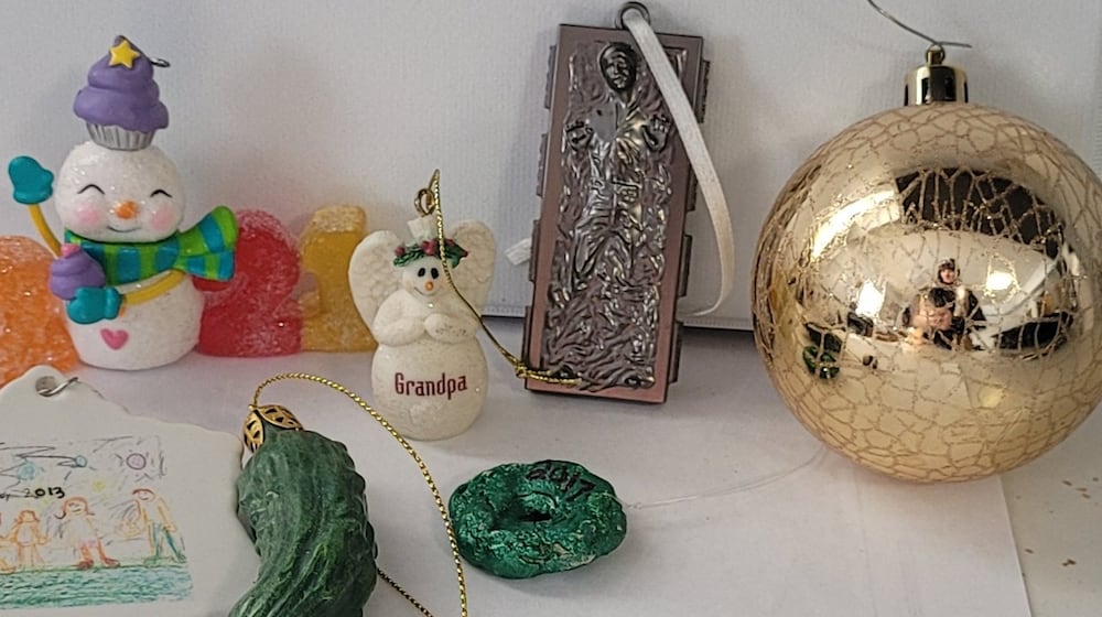 MetroParks of Butler County said these ornaments were left on Christmas trees it recycled in 2026. CONTRIBUTED