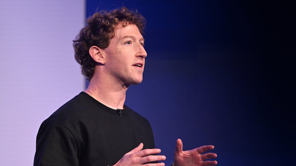FILE - Meta CEO Mark Zuckerberg speaks during the company's Connect developer conference Wednesday, Sept. 17, 2025, in Menlo Park, Calif. (AP Photo/Nic Coury, File)