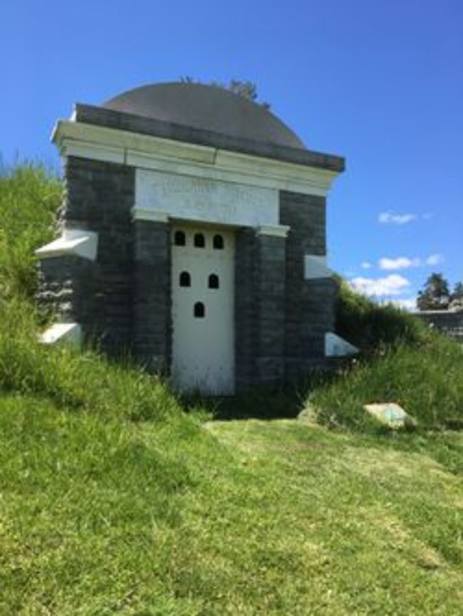 The Freeman family vault in the Oxford Cemetery is an impressive sight. Revolutionary War veteran John Freeman died in 1846 at the age of 82 and was originally buried on the family farm east of Oxford. His gravestone was later moved to the family vault but it is not known if his remains were also moved. CONTRIBUTED