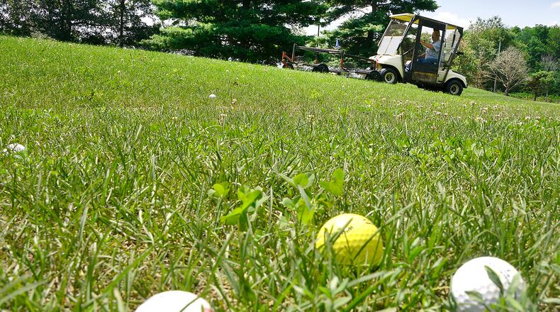 Golf balls in the grass. Bill Lackey/Staff
