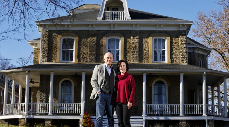 Tim and Kristan MacDonald stand on the property they are renovating that was formerly Butler County Children’s Home on S. D street in Hamilton.
Tim MacDonald started The Father's House with his first wife, Doreen, whose idea it was to help foster children. She later passed away and he was living elsewhere. But when MacDonald's current wife, Kristan, learned there was a need for someone to oversee the facility, she urged him to move back to Hamilton to help with that, and they did. Area foster children, who face struggles other kids don't, will benefit. NICK GRAHAM / STAFF