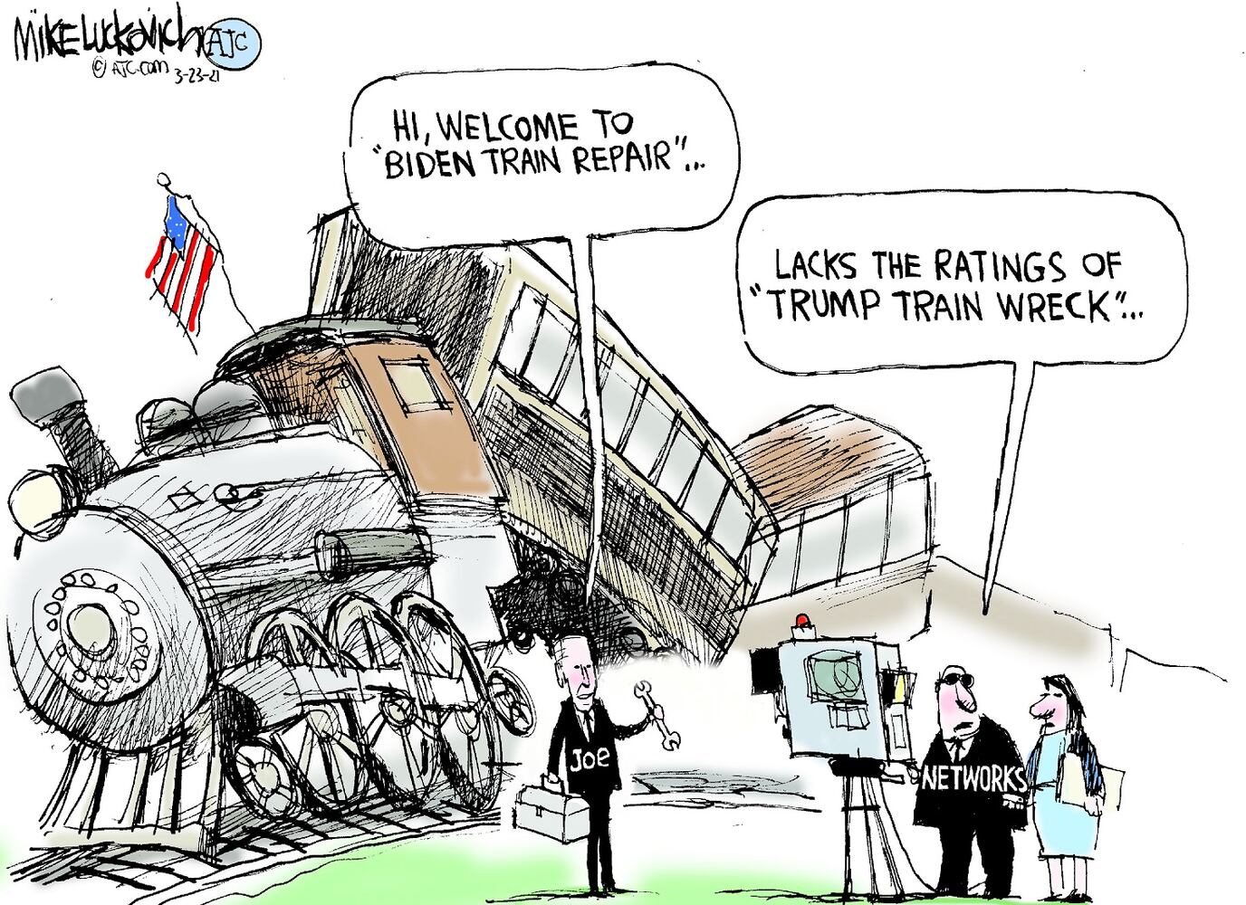 Week in cartoons: Biden press conference, Georgia voting rules and more