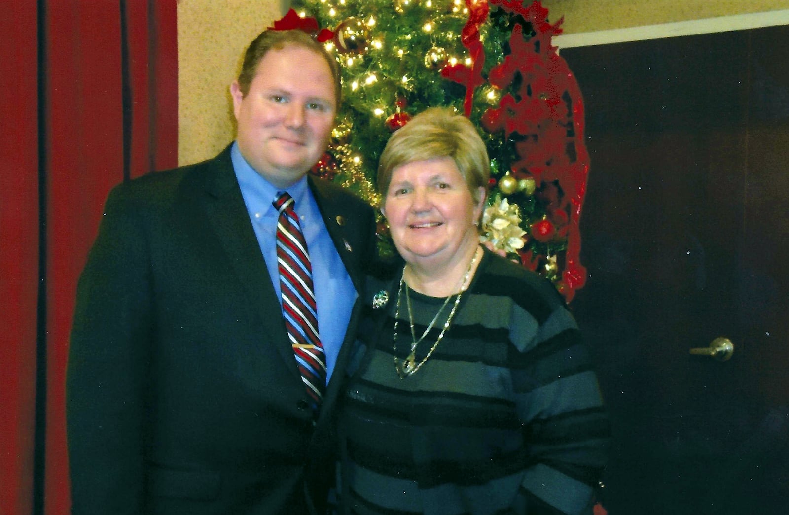 Marie Bronius is seen here with her great nephew Zach Upton, who is carrying on the tradition by leading the Holland America Club as president. CONTRI BUTED
