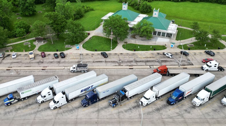 The Butler County I-75 north and southbound rest areas near Monroe will be closed beginning July 7 until summer 2026 for a full replacement. NICK GRAHAM/STAFF PHOTO