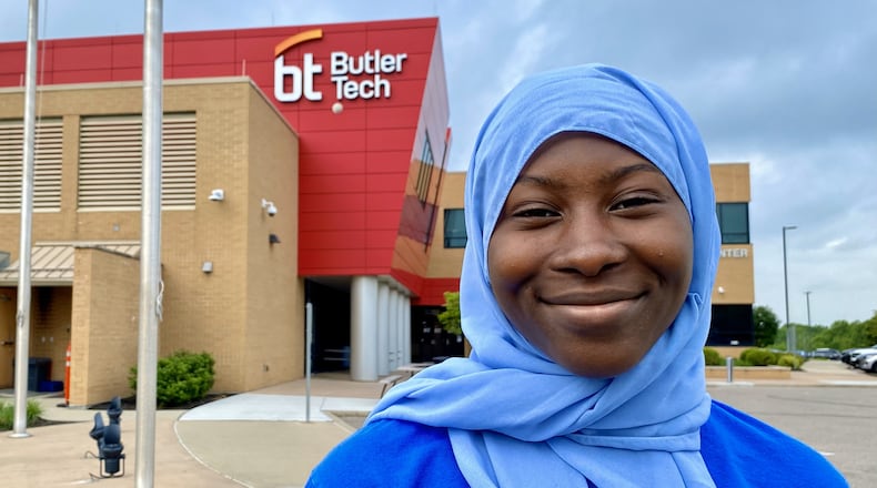 For the first time in the modern era of the Butler Tech career school system, a high school student has earned a perfect score of 36 on the ACT college entrance exam. A 16-year-old junior at Butler Tech’s Bioscience Center, Maryam Tunkara recently finished among the nation’s top ACT achievers and she also excels in extracurricular activities at the school and at Lakota West High School. CONTRIBUTED/MICHAEL D. CLARK