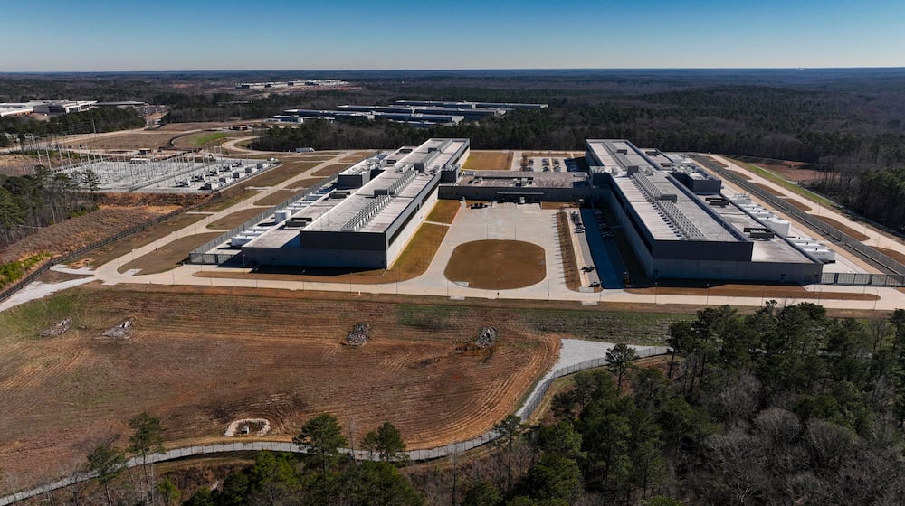 Meta's Stanton Springs Data Center is seen Tuesday, Jan. 13, 2026, in Newton County, East of Atlanta. (AP Photo/Mike Stewart)