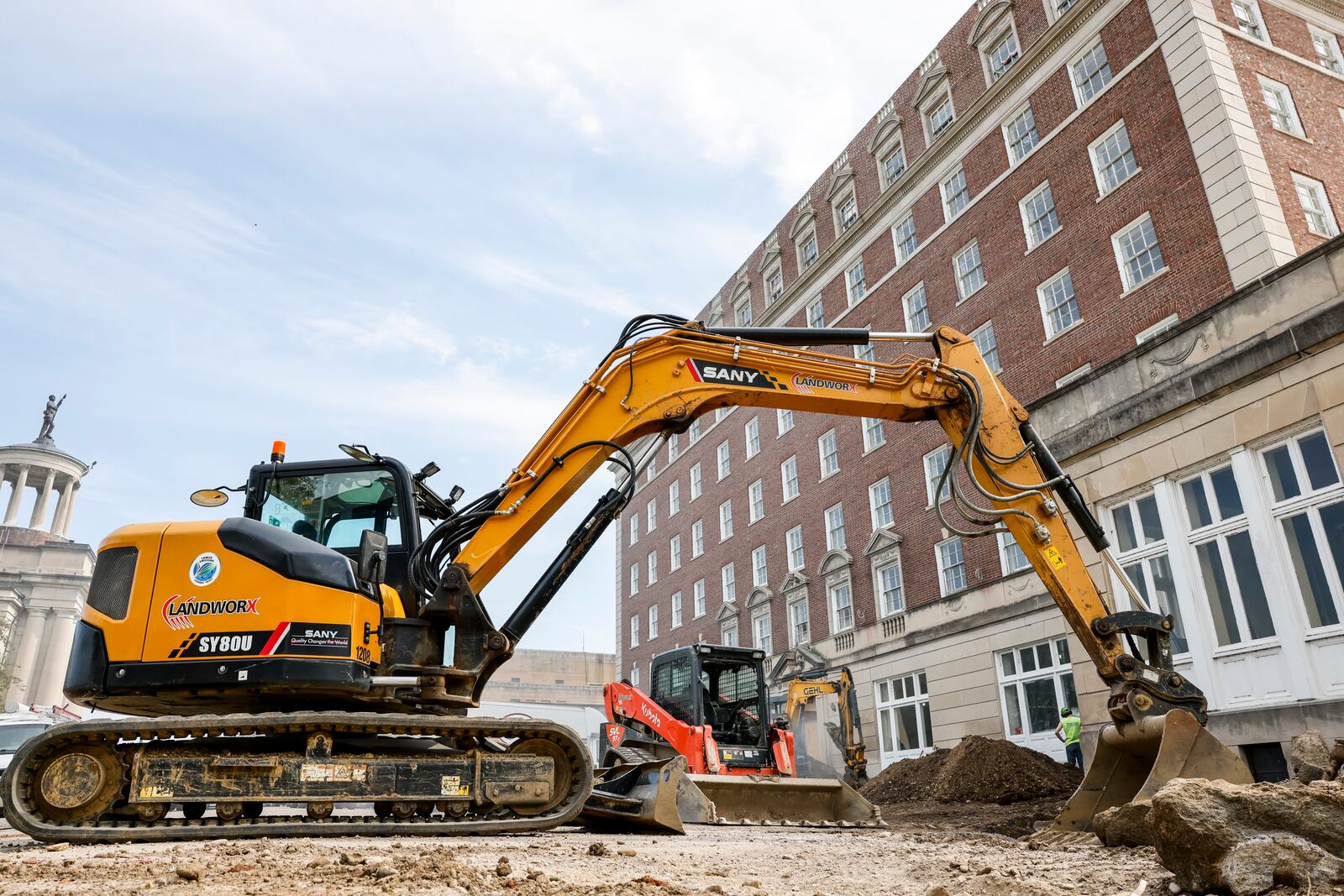 Construction continues on Tuesday, April 16, 2024, on The Well House, a boutique hotel in the former Anthony Wayne apartments building that will be part of the Hilton Hotel chain's Tapestry Collection. The 54-room hotel is expected to be open near the end of 2024. NICK GRAHAM/STAFF